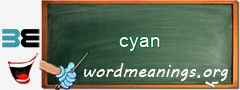 WordMeaning blackboard for cyan